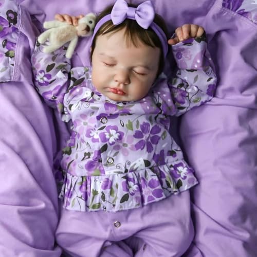 ROSHUAN Reborn Baby Puppe Vollsilikon 20 Zoll Lebensechte Neugeborenen Schlafende Babypuppen Mädchen Puppen Die Echt Aussehen Realistische Babypuppe Die Aussehen Wie Echtes Baby ROSHUAN Reborn Baby Puppe Vollsilikon 20 Zoll Lebensechte Neugeborenen Schlafende Babypuppen Mädchen Puppen Die Echt Aussehen Realistische Babypuppe Die Aussehen Wie Echtes Baby von ROSHUAN