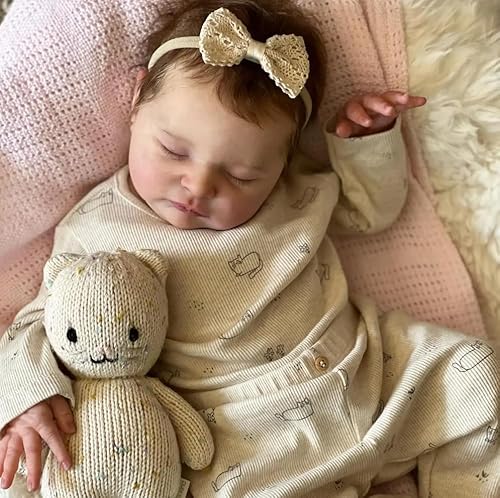 ROSHUAN Reborn Baby Puppe Vollsilikon Körper 20 Zoll Lebensechte Neugeborenen Babypuppe Anatomisch Korrekt Schlafen Mädchen Realistische Echtes Leben Puppen Die Aussehen Wie Echtes Baby ROSHUAN Reborn Baby Puppe Vollsilikon Körper 20 Zoll Lebensechte Neugeborenen Babypuppe Anatomisch Korrekt Schlafen Mädchen Realistische Echtes Leben Puppen Die Aussehen Wie Echtes Baby von ROSHUAN