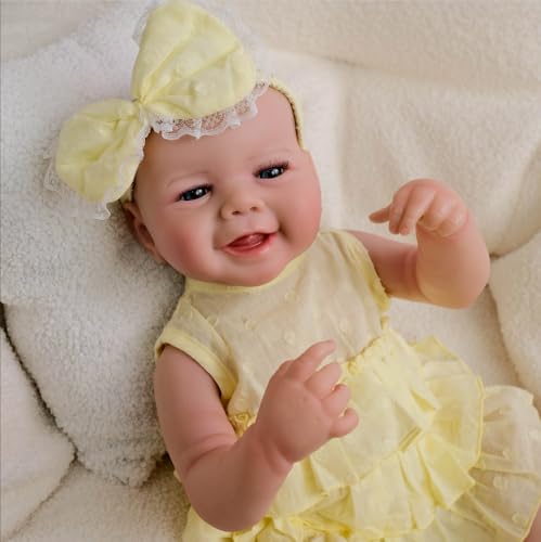 ROSHUAN Reborn Baby Puppe Vollsilikon Körper Mädchen 19 Zoll 48 cm Lebensechte Neugeborenen Babypuppe Realistische Babypuppen Die Aussehen Wie Echtes Baby Für Kinder Geschenk ROSHUAN Reborn Baby Puppe Vollsilikon Körper Mädchen 19 Zoll 48 cm Lebensechte Neugeborenen Babypuppe Realistische Babypuppen Die Aussehen Wie Echtes Baby Für Kinder Geschenk von ROSHUAN