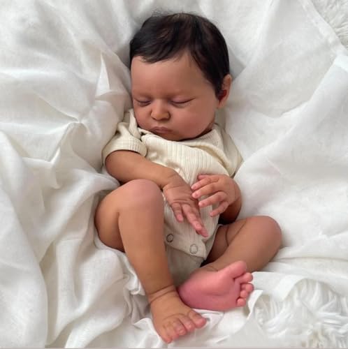 ROSHUAN Reborn Baby Puppe Vollsilikon Körper Schwarz Mädchen 20 Zoll Lebensechte Neugeborenen Babypuppen Realistische Echtes Leben Schlafen Puppen Die Aussehen Wie Echtes Baby ROSHUAN Reborn Baby Puppe Vollsilikon Körper Schwarz Mädchen 20 Zoll Lebensechte Neugeborenen Babypuppen Realistische Echtes Leben Schlafen Puppen Die Aussehen Wie Echtes Baby von ROSHUAN