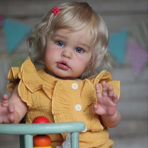 ROSHUAN Reborn Baby Puppe Weicher Tuchkörper 24 Zoll Große Größe Realistische Babypuppen Mädchen Lebensechte Neugeborenen Babypuppe Die Aussehen Wie Echtes Baby Für Kinder von ROSHUAN