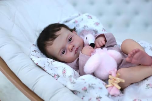 ROSHUAN Reborn Baby Puppen 19 Zoll 48 cm Soft Body Real Life Baby Puppe, Die Realistisch Aussehende Neugeborene Silikon-Babys Stoff Körper Reborn Puppen Spielzeug Set ROSHUAN Reborn Baby Puppen 19 Zoll 48 cm Soft Body Real Life Baby Puppe, Die Realistisch Aussehende Neugeborene Silikon-Babys Stoff Körper Reborn Puppen Spielzeug Set von ROSHUAN