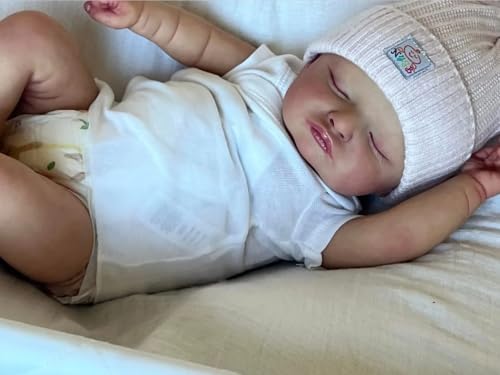 ROSHUAN Reborn Baby Puppen Mädchen 20 Zoll 50 cm Realistische Reborn Baby Puppe Neugeborenes, Die Wie EIN Echtes Leben Aussieht, Waschbar Spielzeug Geschenke Für Kinder Ab 3 Jahren von ROSHUAN