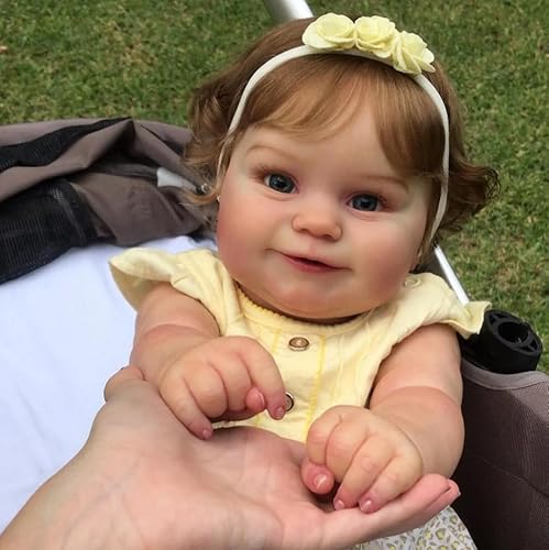 ROSHUAN Reborn Baby Puppen Mädchen 20 Zoll 50 cm Realistisches Neugeborenes Ganzkörper-Silikon-Vinyl-Baby-Puppe, Die Echt Aussieht Wiedergeborenes Anatomisch Korrektes Mädchen Geburtstagsgeschenke ROSHUAN Reborn Baby Puppen Mädchen 20 Zoll 50 cm Realistisches Neugeborenes Ganzkörper-Silikon-Vinyl-Baby-Puppe, Die Echt Aussieht Wiedergeborenes Anatomisch Korrektes Mädchen Geburtstagsgeschenke von ROSHUAN