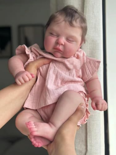 ROSHUAN Reborn Baby Puppen Mädchen 20 Zoll Weichen Silikon Vinyl Körper Lebensechte Babypuppen Neugeborenes Reborn Babypuppe Sieht aus wie EIN echtes Baby von ROSHUAN