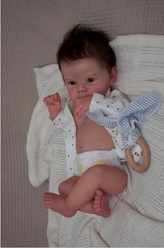 ROSHUAN Reborn Baby Puppen Realistisches Mädchen 18 Zoll 48 cm Real Aussehende Baby Puppen Die Wie Neugeborenes Bebe Aussehen Vollsilikon Vinyl Beschwert Reborn Puppen Spielzeug Geschenke ROSHUAN Reborn Baby Puppen Realistisches Mädchen 18 Zoll 48 cm Real Aussehende Baby Puppen Die Wie Neugeborenes Bebe Aussehen Vollsilikon Vinyl Beschwert Reborn Puppen Spielzeug Geschenke von ROSHUAN