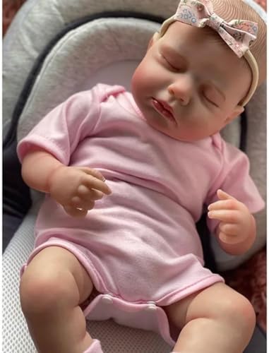 ROSHUAN Reborn Baby Puppen Silikon Ganzkörper 20 Zoll 50 cm Vollsilikon-Vinyl-Baby-Puppen Die Aussehen Wie Das Echte Leben Neugeborenen Schlafenden Bebe Anatomisch Korrekt Mädchen Spielzeug Geschenke ROSHUAN Reborn Baby Puppen Silikon Ganzkörper 20 Zoll 50 cm Vollsilikon-Vinyl-Baby-Puppen Die Aussehen Wie Das Echte Leben Neugeborenen Schlafenden Bebe Anatomisch Korrekt Mädchen Spielzeug Geschenke von ROSHUAN