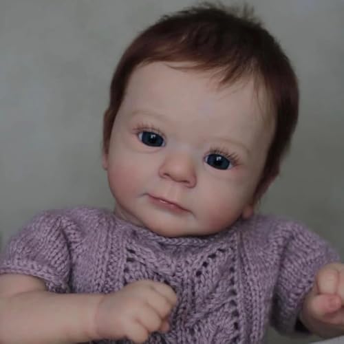 ROSHUAN Reborn-Babypuppe, Mädchen, weicher Stoffkörper, realistische Babypuppen, die echt lebensecht aussehen, für Frühchen, Neugeborene, bewegliche Spielzeuge, Geschenke für Kinder ab 3 Jahren ROSHUAN Reborn-Babypuppe, Mädchen, weicher Stoffkörper, realistische Babypuppen, die echt lebensecht aussehen, für Frühchen, Neugeborene, bewegliche Spielzeuge, Geschenke für Kinder ab 3 Jahren von ROSHUAN