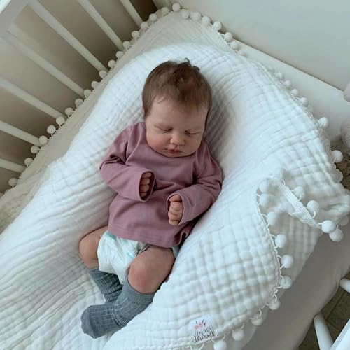 ROSHUAN Reborn-Babypuppe, Silikon, Ganzkörper-Vinyl-Augen, realistisch, für Neugeborene, lebensechte Baby-Puppen, sieht aus wie eine echte Babypuppe, Spielzeug für Kinder ab 3 Jahren ROSHUAN Reborn-Babypuppe, Silikon, Ganzkörper-Vinyl-Augen, realistisch, für Neugeborene, lebensechte Baby-Puppen, sieht aus wie eine echte Babypuppe, Spielzeug für Kinder ab 3 Jahren von ROSHUAN