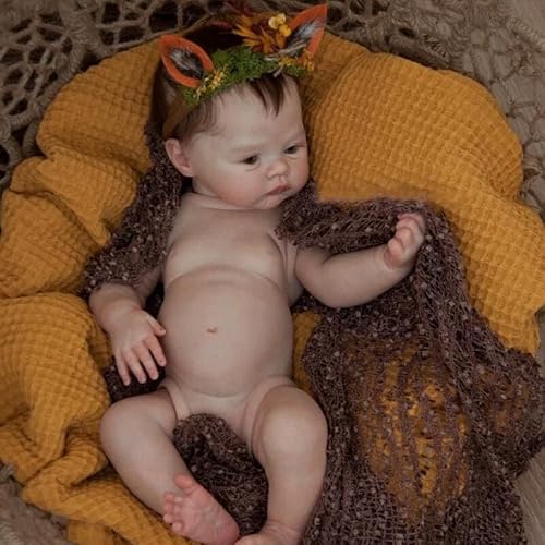 ROSHUAN Reborn Babypuppe Mädchen Wiedergeboren Baby Puppen 18 Zoll handgefertigte waschbar lebensechte Babypuppen Mädchen weichen Vinyl Körper, wie EIN echtes Baby ROSHUAN Reborn Babypuppe Mädchen Wiedergeboren Baby Puppen 18 Zoll handgefertigte waschbar lebensechte Babypuppen Mädchen weichen Vinyl Körper, wie EIN echtes Baby von ROSHUAN