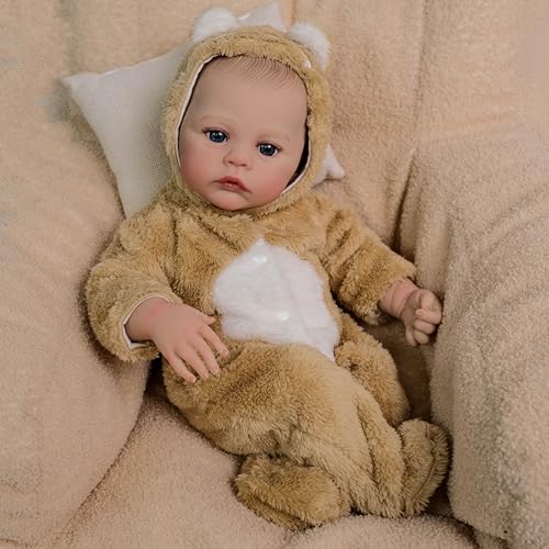 ROSHUAN Reborn Babypuppen, Silikon, Ganzkörper-Wiese, 48,3 cm, lebensecht wie wiedergeborene Babys, Mädchen, anatomisch korrekt, Mädchen, das echt aussieht, neugeborene Bebe-Puppen, Augen offen für ROSHUAN Reborn Babypuppen, Silikon, Ganzkörper-Wiese, 48,3 cm, lebensecht wie wiedergeborene Babys, Mädchen, anatomisch korrekt, Mädchen, das echt aussieht, neugeborene Bebe-Puppen, Augen offen für von ROSHUAN