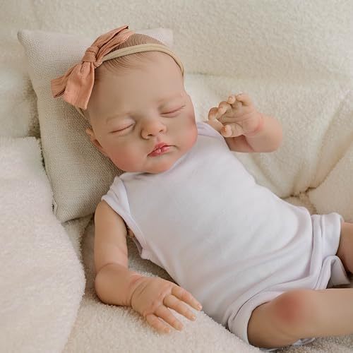 ROSHUAN Reborn Babypuppen 45,7 cm realistische Babypuppe, Mädchen, weicher Stoffkörper, der echt aussieht, Neugeborene, schlafende Puppen, echtes Leben, Reborn-Puppe, handgefertigtes Spielzeug ROSHUAN Reborn Babypuppen 45,7 cm realistische Babypuppe, Mädchen, weicher Stoffkörper, der echt aussieht, Neugeborene, schlafende Puppen, echtes Leben, Reborn-Puppe, handgefertigtes Spielzeug von ROSHUAN