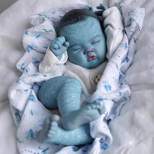 ROSHUAN Reborn Babypuppen 19 Zoll Realistische Neugeborene Avatar Puppen Weiches Silikon Beschwertes Real Life Looking Babies Mit Stoffkörper Spielzeug Geschenk von ROSHUAN