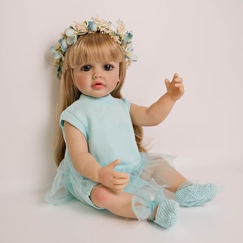 ROSHUAN Reborn Babypuppen Kleinkind Mädchen 55,9 cm lebensechte realistische Silikon-Baby, die echt aussehen Kleinkind Reborn Bebe Ganzkörper weiches Vinyl anatomisch korrekte Mädchenpuppen ROSHUAN Reborn Babypuppen Kleinkind Mädchen 55,9 cm lebensechte realistische Silikon-Baby, die echt aussehen Kleinkind Reborn Bebe Ganzkörper weiches Vinyl anatomisch korrekte Mädchenpuppen von ROSHUAN