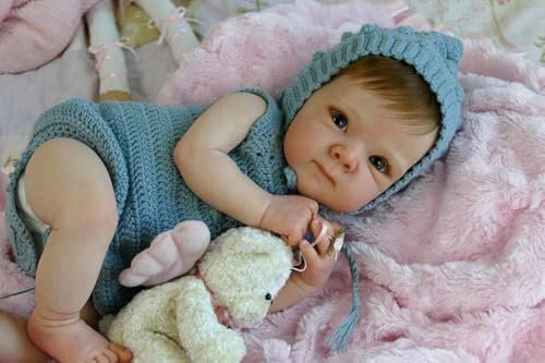 ROSHUAN Reborn Babypuppen Mädchen 45,7 cm Ganzkörper-Silikon-Vinyl Realistische Babypuppen, die echt aussehen wie neugeborene Babys, Augen offen, echtes Leben, anatomisch korrektes Mädchen ROSHUAN Reborn Babypuppen Mädchen 45,7 cm Ganzkörper-Silikon-Vinyl Realistische Babypuppen, die echt aussehen wie neugeborene Babys, Augen offen, echtes Leben, anatomisch korrektes Mädchen von ROSHUAN