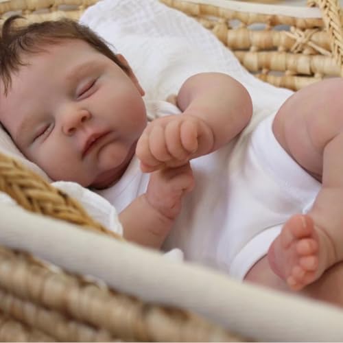 ROSHUAN Reborn Babypuppen Silikon Ganzkörper 50,8 cm molliges Mädchen Realistische Neugeborene Babys, die echt aussehen wie schlafendes Baby Mädchen beschwert Reborn Puppen Spielzeug ROSHUAN Reborn Babypuppen Silikon Ganzkörper 50,8 cm molliges Mädchen Realistische Neugeborene Babys, die echt aussehen wie schlafendes Baby Mädchen beschwert Reborn Puppen Spielzeug von ROSHUAN