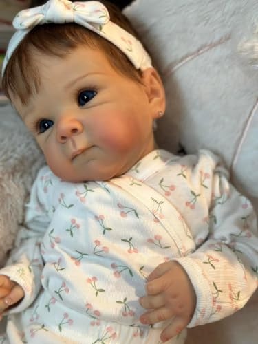 ROSHUAN Reborn Babypuppen Silikon Ganzkörper Bettie 45,7 cm Blond Mädchen Real Life Anatomisch Korrekt Baby Mädchen Realistische Neugeborene Größe Gewichtete Babys Puppen Spielzeug von ROSHUAN