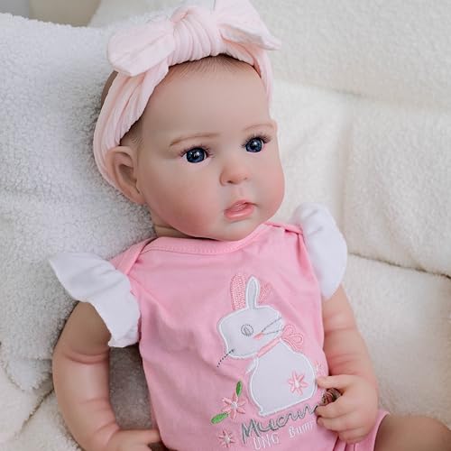 ROSHUAN Reborn Babypuppen Silikon Ganzkörper Vinyl 19 Zoll Real Life Reborn Puppe Anatomisch Korrekt Mädchen Realistische Babypuppe Lebensechte Neugeborene Babys Puppen für Kinder Geschenke ROSHUAN Reborn Babypuppen Silikon Ganzkörper Vinyl 19 Zoll Real Life Reborn Puppe Anatomisch Korrekt Mädchen Realistische Babypuppe Lebensechte Neugeborene Babys Puppen für Kinder Geschenke von ROSHUAN