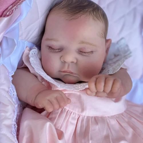 ROSHUAN Reborn Babypuppen Silikon Ganzkörper Vinyl 20 Zoll Realistische Babypuppe Anatomisch Korrektes Mädchen Lebensechte Neugeborene Schlafende Babys Puppen Reborn Puppe Spielzeug für Kinder ROSHUAN Reborn Babypuppen Silikon Ganzkörper Vinyl 20 Zoll Realistische Babypuppe Anatomisch Korrektes Mädchen Lebensechte Neugeborene Schlafende Babys Puppen Reborn Puppe Spielzeug für Kinder von ROSHUAN