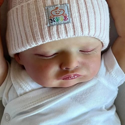ROSHUAN Reborn Babypuppen Silikon Ganzkörper Vinyl 50,8 cm Real Life Reborn Puppen Anatomisch korrekt Junge Realistische Neugeborene Schlafende Babypuppe für Kinder ab 3 Jahren ROSHUAN Reborn Babypuppen Silikon Ganzkörper Vinyl 50,8 cm Real Life Reborn Puppen Anatomisch korrekt Junge Realistische Neugeborene Schlafende Babypuppe für Kinder ab 3 Jahren von ROSHUAN