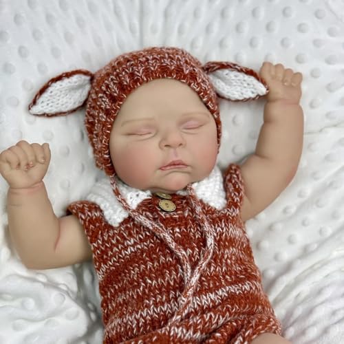 ROSHUAN Reborn Babypuppen Silikon Ganzkörper Vinyl Mädchen Pfirsiche - 20 Zoll Real Life Neugeborene Babypuppe Lebensechte Schlafende Babies Puppen sehen aus wie eine echte Babypuppe für Kinder ROSHUAN Reborn Babypuppen Silikon Ganzkörper Vinyl Mädchen Pfirsiche - 20 Zoll Real Life Neugeborene Babypuppe Lebensechte Schlafende Babies Puppen sehen aus wie eine echte Babypuppe für Kinder von ROSHUAN