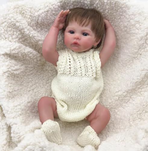 ROSHUAN Reborn Babypuppen Silikon Ganzkörper Vinyl Realistische Babypuppe Mädchen Handwurzeltes Haar Real Life Neugeborene Babys Puppen mit Spielzeugzubehör für Kinder ab 3 Jahren ROSHUAN Reborn Babypuppen Silikon Ganzkörper Vinyl Realistische Babypuppe Mädchen Handwurzeltes Haar Real Life Neugeborene Babys Puppen mit Spielzeugzubehör für Kinder ab 3 Jahren von ROSHUAN