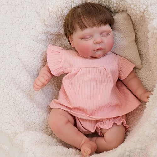 ROSHUAN Reborn Babypuppen Silikon Ganzkörperaugen schließen 50,8 cm Realistische Babypuppen Anatomisch Korrektes Mädchen Lebensechte Silikon Babys Schlafen Neugeborene Puppe Spielzeug für Kinder ROSHUAN Reborn Babypuppen Silikon Ganzkörperaugen schließen 50,8 cm Realistische Babypuppen Anatomisch Korrektes Mädchen Lebensechte Silikon Babys Schlafen Neugeborene Puppe Spielzeug für Kinder von ROSHUAN