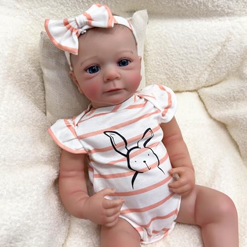 ROSHUAN Reborn Babypuppen aus Silikon, Ganzkörper-Mädchen, 48,3 cm, realistische Babypuppen, weiches Vinyl, das echt aussieht, lebensechte Silikon-Babys, Neugeborenenen-Puppe, Spielzeug für Kinder ab ROSHUAN Reborn Babypuppen aus Silikon, Ganzkörper-Mädchen, 48,3 cm, realistische Babypuppen, weiches Vinyl, das echt aussieht, lebensechte Silikon-Babys, Neugeborenenen-Puppe, Spielzeug für Kinder ab von ROSHUAN