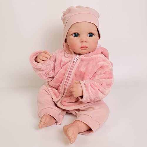 ROSHUAN Reborn Babypuppen aus Silikon, Ganzkörper-Vinyl-Mädchen, 50,8 cm, realistische Babypuppen, blaue Augen, die echt lebensecht aussehen, für Neugeborene, Spielzeug für Kinder ab 3 Jahren ROSHUAN Reborn Babypuppen aus Silikon, Ganzkörper-Vinyl-Mädchen, 50,8 cm, realistische Babypuppen, blaue Augen, die echt lebensecht aussehen, für Neugeborene, Spielzeug für Kinder ab 3 Jahren von ROSHUAN