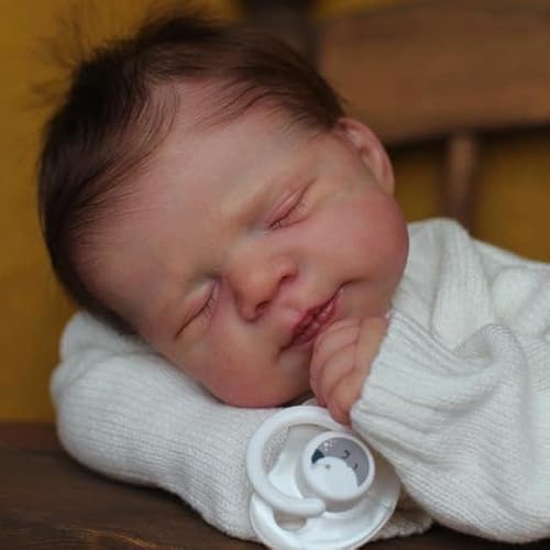 ROSHUAN Reborn Babypuppen mit realistischen Adern, 45,7 cm, schlafende Reborn-Baby-Mädchen-Puppe, lebensechte Neugeborenen-Puppen mit weichem gewichtetem Stoffkörper, fortgeschrittene bemalte ROSHUAN Reborn Babypuppen mit realistischen Adern, 45,7 cm, schlafende Reborn-Baby-Mädchen-Puppe, lebensechte Neugeborenen-Puppen mit weichem gewichtetem Stoffkörper, fortgeschrittene bemalte von ROSHUAN