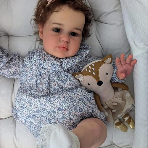 ROSHUAN Reborn Kleinkind-Puppen, 61 cm, lebensechte Babypuppen, die echt aussehen, realistische Babypuppe, Augen offen für Kinder ab 3 Jahren von ROSHUAN