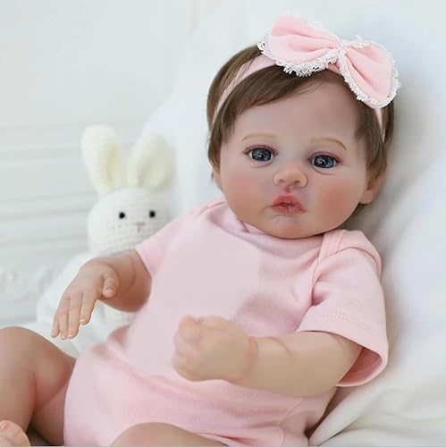 ROSHUAN Reborn Puppen Anatomisch Korrekt Baby Mädchen Wiese 45,7 cm Realistische Reborn Babypuppe Silikon Ganzkörper Vinyl Posable Puppe Mädchen Real Life Like Awake Babies Puppen Spielzeug ROSHUAN Reborn Puppen Anatomisch Korrekt Baby Mädchen Wiese 45,7 cm Realistische Reborn Babypuppe Silikon Ganzkörper Vinyl Posable Puppe Mädchen Real Life Like Awake Babies Puppen Spielzeug von ROSHUAN