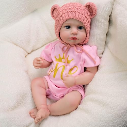 ROSHUAN Reborn Puppen Mädchen 20 Zoll 50 cm Realistische Silikon Baby Puppen Ganzkörper Vinyl Lebensechtes Neugeborenes Baby Anatomisch Korrektes Mädchen Mit Fütterung Spielzeug Kinder Geschenke ROSHUAN Reborn Puppen Mädchen 20 Zoll 50 cm Realistische Silikon Baby Puppen Ganzkörper Vinyl Lebensechtes Neugeborenes Baby Anatomisch Korrektes Mädchen Mit Fütterung Spielzeug Kinder Geschenke von ROSHUAN