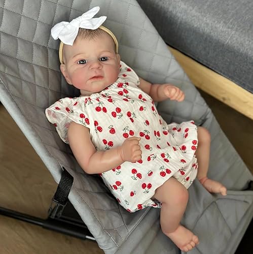 ROSHUAN Reborn Puppen Silikon Ganzkörper Mädchen 43,2 cm Reborn Neugeborene Frühchen Babys Augen Offen Lebensechte Babypuppe, die echt aussehende Baby Mädchen mit Fütterungsspielzeug ROSHUAN Reborn Puppen Silikon Ganzkörper Mädchen 43,2 cm Reborn Neugeborene Frühchen Babys Augen Offen Lebensechte Babypuppe, die echt aussehende Baby Mädchen mit Fütterungsspielzeug von ROSHUAN