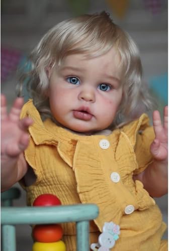 ROSHUAN Reborn Realistische Kleinkind Puppen 24 Zoll 60 cm Weiches Körperbetontes Lebensechtes Baby Das Wie EIN Echtes Kleinkind Aussieht, Mit Verwurzeltem Haar Für Kinder Ab 3 Jahren ROSHUAN Reborn Realistische Kleinkind Puppen 24 Zoll 60 cm Weiches Körperbetontes Lebensechtes Baby Das Wie EIN Echtes Kleinkind Aussieht, Mit Verwurzeltem Haar Für Kinder Ab 3 Jahren von ROSHUAN