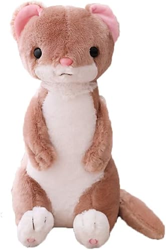 ROSIHA Frettchen-Plüschspielzeug, Kawaii-Plüschkissen, 50,8 cm, Geschenk für Geburtstag, Weihnachten, Party (braun) von ROSIHA
