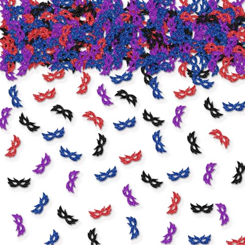100 Stück Masken-Konfetti, buntes Glitzer-Masken-Tischkonfetti für Karneval, bunte Maskerade-Papierstreuungen, Babyparty/Comedy-Filmabend, Party-Tischdekoration 100 Stück Masken-Konfetti, buntes Glitzer-Masken-Tischkonfetti für Karneval, bunte Maskerade-Papierstreuungen, Babyparty/Comedy-Filmabend, Party-Tischdekoration von ROSTYAKZ