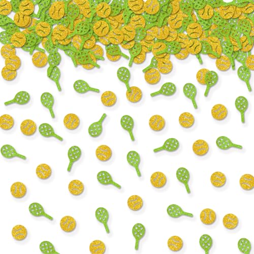 100 Stück Tennis-Konfetti, goldfarben und grün, Glitzer, Tisch-Konfetti für Babyparty, Tennisball-Papierstreuung, Tennisspieler, Geburtstagsparty, Tischdekoration 100 Stück Tennis-Konfetti, goldfarben und grün, Glitzer, Tisch-Konfetti für Babyparty, Tennisball-Papierstreuung, Tennisspieler, Geburtstagsparty, Tischdekoration von ROSTYAKZ