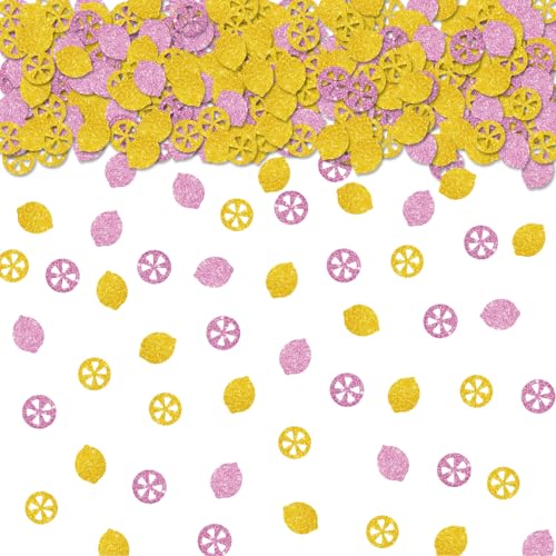 100 Stück Zitronenkonfetti, Gold & Rosa Glitzer Zitronen-Tischkonfetti für Babyparty, She Found Her Main Squeeze Papierstreuungen, Obstthemed Geburtstag/Limonade Party Tischdekoration 100 Stück Zitronenkonfetti, Gold & Rosa Glitzer Zitronen-Tischkonfetti für Babyparty, She Found Her Main Squeeze Papierstreuungen, Obstthemed Geburtstag/Limonade Party Tischdekoration von ROSTYAKZ