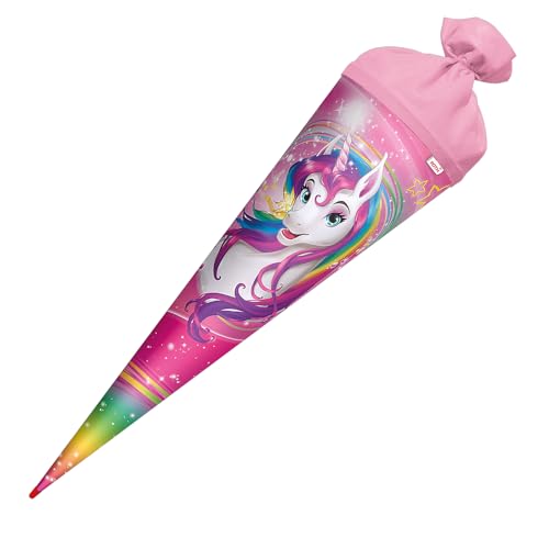 ROTH 10278785 Schultüte Einhornportrait 70 cm groß, runde Zuckertüte mit Filzverschluss, Geschenkverpackung zur Einschulung, Pink ROTH 10278785 Schultüte Einhornportrait 70 cm groß, runde Zuckertüte mit Filzverschluss, Geschenkverpackung zur Einschulung, Pink von ROTH