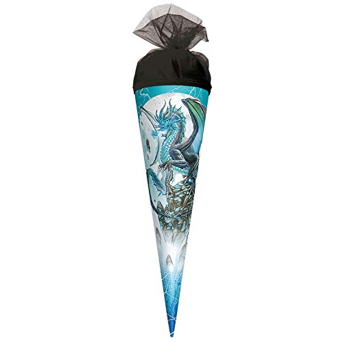 ROTH Geschenk-Schultüte Eisdrache 22 cm klein - rund Tüllverschluss - Zuckertüte Drachen EIS ROTH Geschenk-Schultüte Eisdrache 22 cm klein - rund Tüllverschluss - Zuckertüte Drachen EIS von ROTH