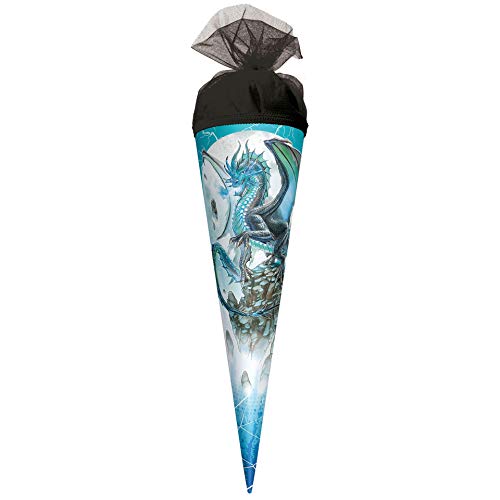 ROTH Geschenk-Schultüte Eisdrache 50 cm klein - rund Tüllverschluss - Zuckertüte Drachen EIS ROTH Geschenk-Schultüte Eisdrache 50 cm klein - rund Tüllverschluss - Zuckertüte Drachen EIS von ROTH
