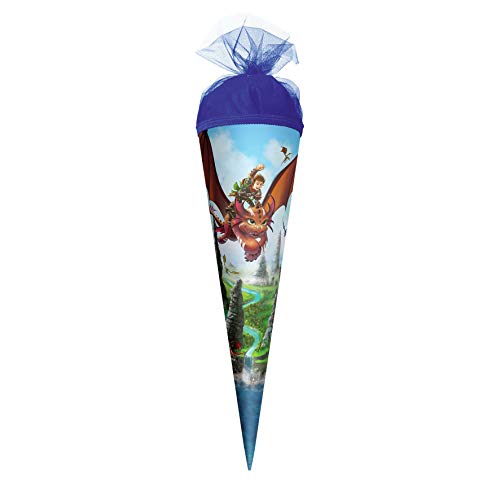 ROTH Geschenk-Schultüte klein Drachenjäger 50 cm - rund Tüllverschluss - Zuckertüte ROTH Geschenk-Schultüte klein Drachenjäger 50 cm - rund Tüllverschluss - Zuckertüte von ROTH