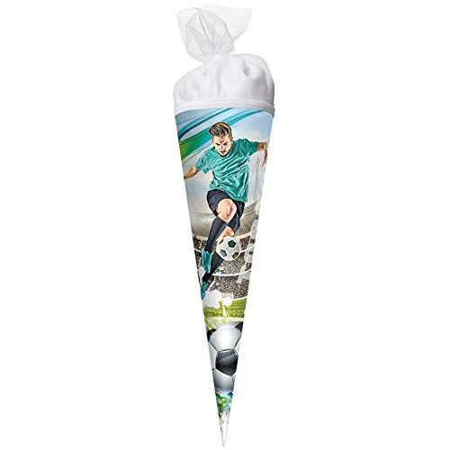 ROTH Geschenk-Schultüte klein Fußball-Star 35 cm - rund Tüllverschluss - Zuckertüte von ROTH