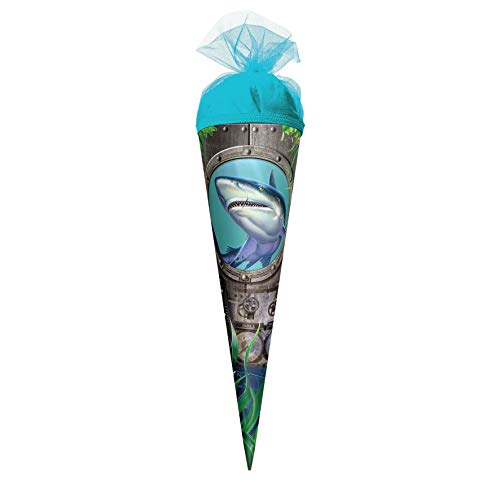 ROTH Geschenk-Schultüte klein Hai 50 cm - rund Tüllverschluss - Zuckertüte ROTH Geschenk-Schultüte klein Hai 50 cm - rund Tüllverschluss - Zuckertüte von ROTH