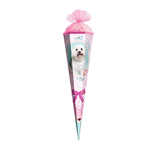 ROTH Geschenk-Schultüte klein Hündchen 50 cm - 6-eckig Tüllverschluss - Zuckertüte Hund ROTH Geschenk-Schultüte klein Hündchen 50 cm - 6-eckig Tüllverschluss - Zuckertüte Hund von ROTH
