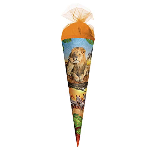 ROTH Geschenk-Schultüte klein Löwe 50 cm - rund Tüllverschluss - Zuckertüte ROTH Geschenk-Schultüte klein Löwe 50 cm - rund Tüllverschluss - Zuckertüte von ROTH