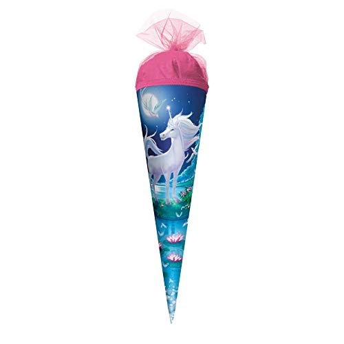 ROTH Geschenk-Schultüte klein Mondschein-Einhorn 50 cm - rund Tüllverschluss - Zuckertüte ROTH Geschenk-Schultüte klein Mondschein-Einhorn 50 cm - rund Tüllverschluss - Zuckertüte von ROTH
