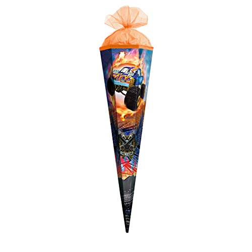 ROTH Geschenk-Schultüte klein Monstertruck Fire 50 cm - 6-eckig Tüllverschluss - Zuckertüte Schulanfang ROTH Geschenk-Schultüte klein Monstertruck Fire 50 cm - 6-eckig Tüllverschluss - Zuckertüte Schulanfang von ROTH