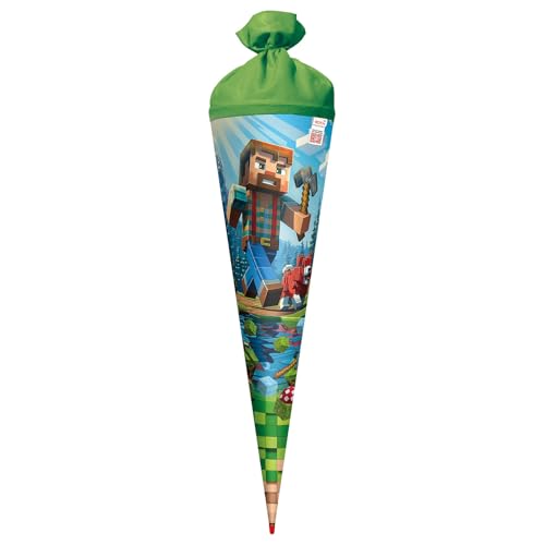 ROTH Motiv-Schultüte, Block Game, 70 cm, rund, Rot(h)-Spitze, Filzverschluss von ROTH